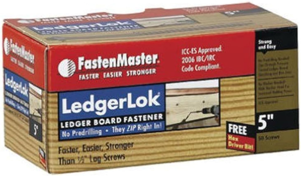FMLL005-50 Ledgerlok Ledger Board Fastener, 5 Inches, 50-Count, 5″, Gray