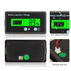 2Pcs LCD Display DC Battery Monitor Meter 12v 24v 36v 48v For Car RV Solar US