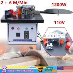Double Side Gluing Wood Banding Machine 110V Portable 1200W Edge Bander Machine