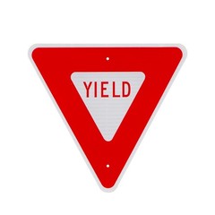 Triangle Yield Sign, 0.08″ Aluminum or 0.12″ Plastic, Reflective