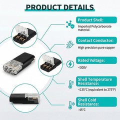 100Pcs 1/2/3 Pin Electrical Wire Connectors Kit Quick Splice Wire Connectors