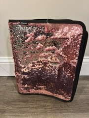 2000s Mead Five-Star Planner Pink Silver Silver 3 Ring Zipper Nylon Binder