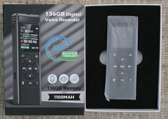 136GB Digital Voice Recorder Playback,9000 Hours Audio Recording,Voice activated