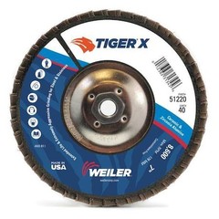 Weiler 98925 Flap Disc, 4-1/2 In.X80grit, 7/8, 13000 Rpm