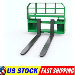 4000lbs Skid Steer Pallet Fork Attachment 46″ Frame W/48″ Blades Fits Tractors