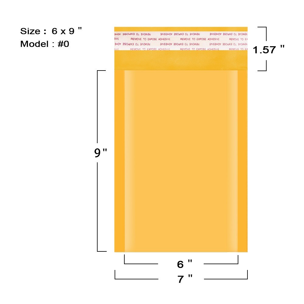 Any Qty #0 6×9 Kraft Bubble Mailers Padded Envelopes Shipping Bags MADE IN USA