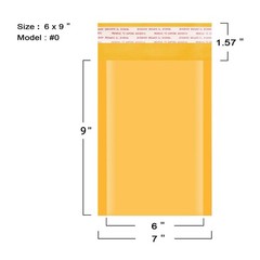 Any Qty #0 6×9 Kraft Bubble Mailers Padded Envelopes Shipping Bags MADE IN USA
