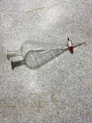 Glass separatory funnel NS24/29 chemistry laboratory brand new