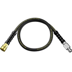 POHIR Pressure Washer Hose – 5 FT Whip with 3/8” Quick 5FT, Black