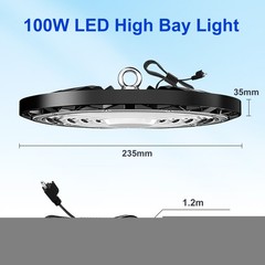 100W UFO Led High Bay Light Shop Industrial Commercial Factory Warehouse Fixture