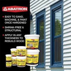 No Shrink Wood Epoxy Filler for Repairing Damaged Wood Interior Exterior Use