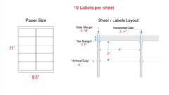 10 labels per sheet, 4″x2″ Address Labels, Premium Quality, Made in the USA