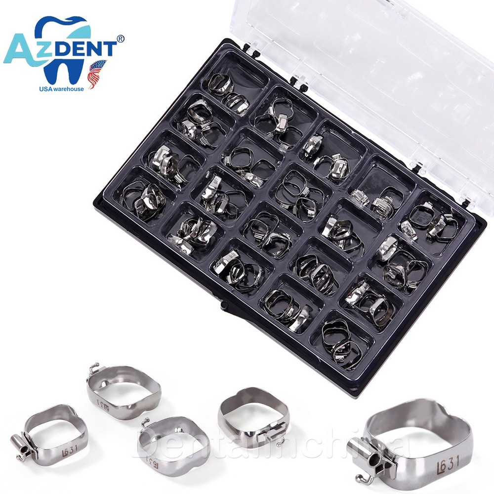AZDENT Dental Orthodontic Bands with Buccal Tube MBT 022″ 16#-35# for 1st Molar