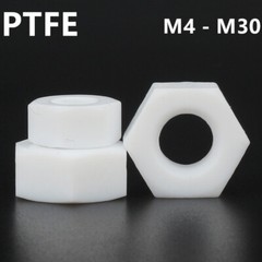 PTFE Plastic Hexagon Nuts Hex Nuts M4 M5 M6 M8 M10 M12 M14 M16 M18 M20 M22-M30