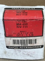 New Holland FORD ~ 130436 Button Rivet ~ 1 lb Box ~ Approximate 65-70pcs ~
