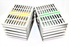 10 GERMAN DENTAL SURGICAL AUTOCLAVE STERILIZATION CASSETTE BOX 7.25″LX 5″W X0.75