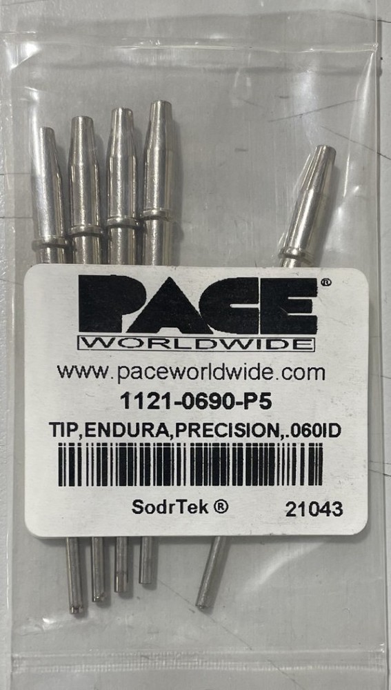 Pace 1121-0690-P5 Desoldering Tip, 0.060″, Endura Precision, SX-70 / SX-80, PK/5