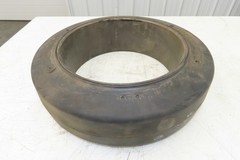 Super Solid 18x5x12-1/8 Forklift Tire Smooth Press-on Black