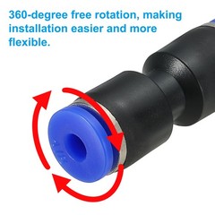 10Pack 1/8 Inches Push to Connect Fitting Quick Release Pneumatic Connectors