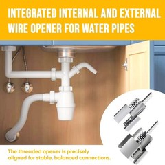 2Pcs Integrated Internal & External Pipe Threading Tool 1/2”&3/4” Water Pipe