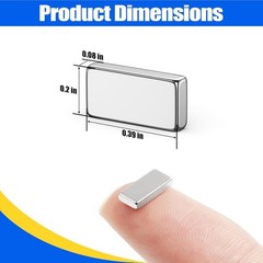 100Pcs Strong Neodymium Magnets Bar, Heavy Duty Rare Earth Magnets, Rectangul…