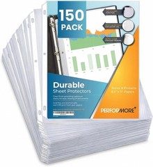 Top Quality 150 Clear Sheet Protectors for 8.5 x 11 Documents – High Capacity