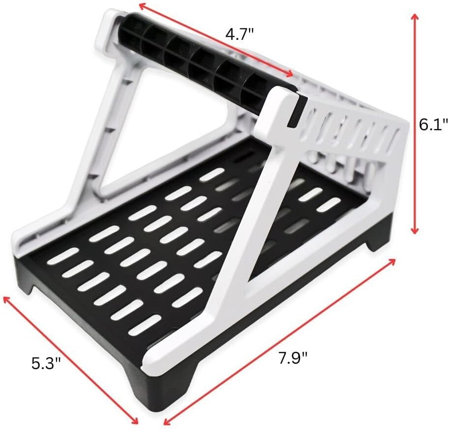 Shipping Label Holder Stand for Rolls & Fanfold – Rollo/Dymo Compatible (White)