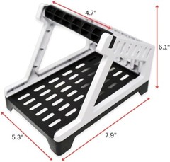 Shipping Label Holder Stand for Rolls & Fanfold – Rollo/Dymo Compatible (White)