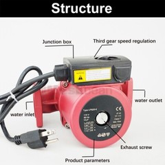 1/6HP 3 Speed Circulating Pump Use w/Outdoor Furnaces,Hot water heat,Solar,115V