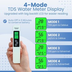 All-New 2026 TDS Meter Digital Water Tester – 4-in-1 Accurate & Reliable…