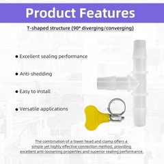 40 Pcs Plastic 3/8″ ID Hose Barb Fittings, 15 Pcs Equal Barbed Y Shaped and 1…