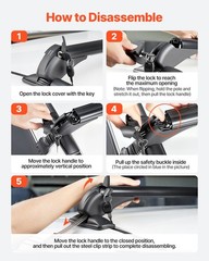 Roof Rack Cross Bars, Universal Fit for Naked Roofs Without Raised Rails/Flush R
