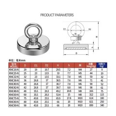 Super Strong Neodymium Fishing Magnets Heavy Duty imanes Magnet with Countersunk