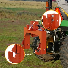 3 Pt Quick Hitch for Cat 1 & 2 Tractors Attachments W/ 2″ Receiver Hitch 3000 LB