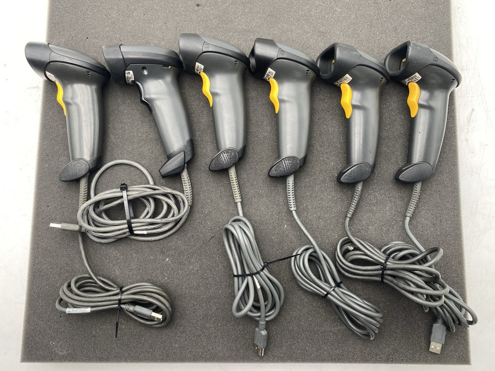 Lot of 6 Symbol/Motorola LS2208 Barcode Scanner w/ USB Cables