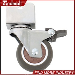 Findmall 4 PCS 2″ U-Bracket Shaped Caster Wheels (2 With Brake & 2 Without)