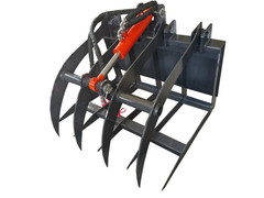 Hydraulic Wood Grapple Grabber Attachment For TYPHON STOMP X1300 Mini Skid Steer