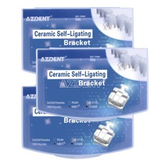 Dental Orthodontic Passive Self-ligating Ceramic Brackets Brace MBT 022 Hook 345