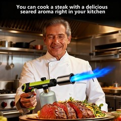 SEESE Powerful Propane Torch Gun,Kitchen Cooking With Black and Green