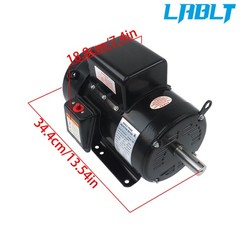 LABLT Farm Duty 5HP Motor Single-phase 184T TEFC 1800RPM 208/230V 1-1/8″ Shaft