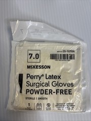 10 Packs/mckesson Size 7 perry latex Surgical gloves powder free 20-1070N