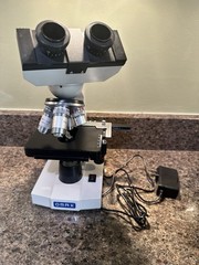 OMAX M82ES Binocular Compound LED Microscope Mechanical Stage -MISSING EYEPIECES