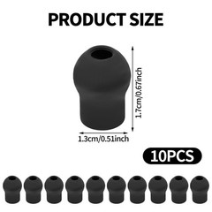 10pcs Ear Tips Replacement for EKO CORE 500 Digital Stethoscope, Soft Black