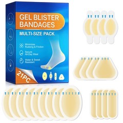 Blister Bandages for Feet, 21PCS Hydrocolloid Prevention 1pack, No