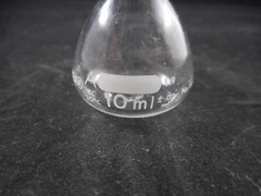PYREX Glass Class A 10mL TC ±0.02mL Volumetric Flask Stopper Size #9 5642-10