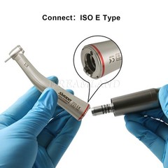 Dental 1:5 Increasing LED Fiber Optic Contra Angle Low Speed Handpiece Red CE