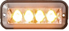Luz Estroboscopica Led Ambar De 5 Pulgadas Ip67 Impermeable Y Duradera