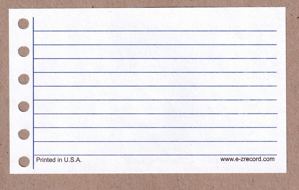 EZ Record brand Item No. 106 ruled forms – 3″ X 5″ – New – 50 per pack