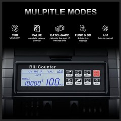 Money Counter Machine Value Counting UV MG MT IR DD HLF Detection 1300 Notes