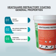 5lb Heat Guard Refractory Coating Upto 3270F For Coating of Bricks